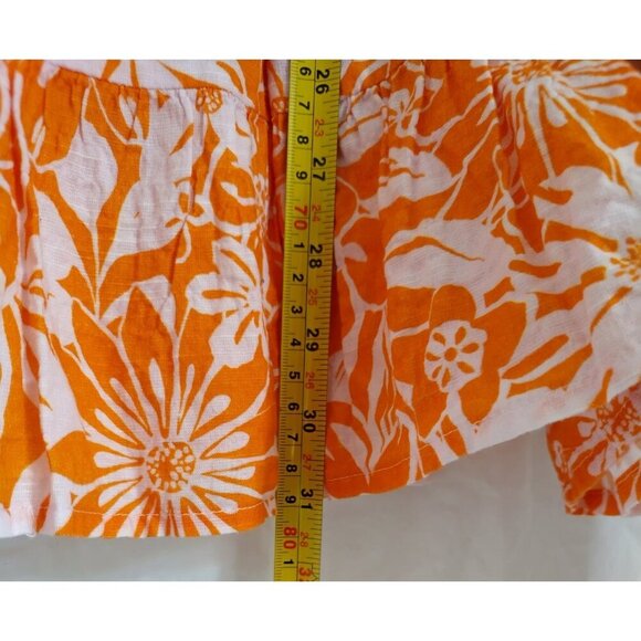 Cat & Jack Girls Floral Sundress XL (14). Orange & White Cotton/Spandex Blend. - Picture 6 of 8
